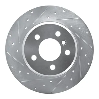 R1 Concepts EDZ-31135L Brake Rotor Drilled and Slotted Silver